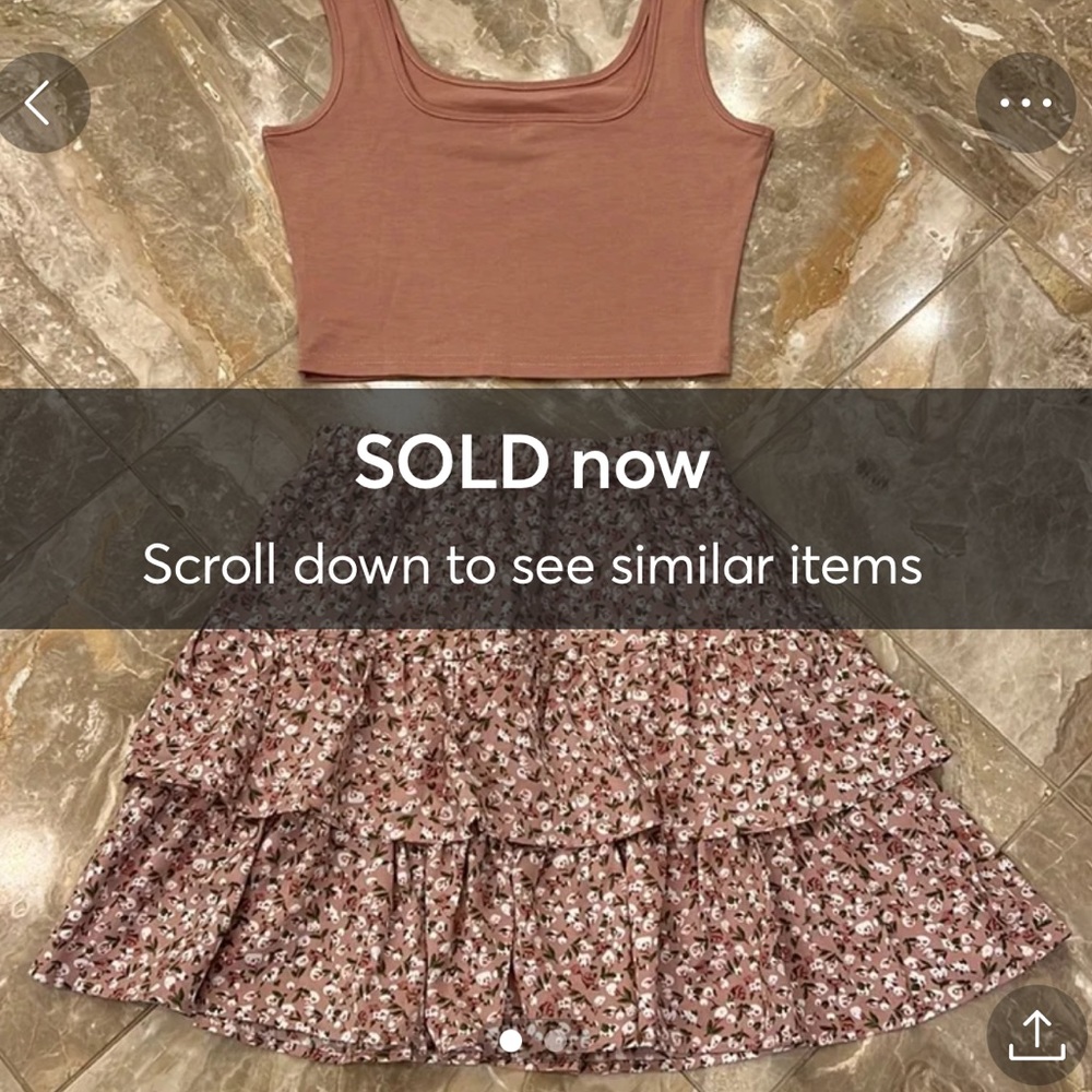 NWOT Super Cute crop top and skirt set size 2